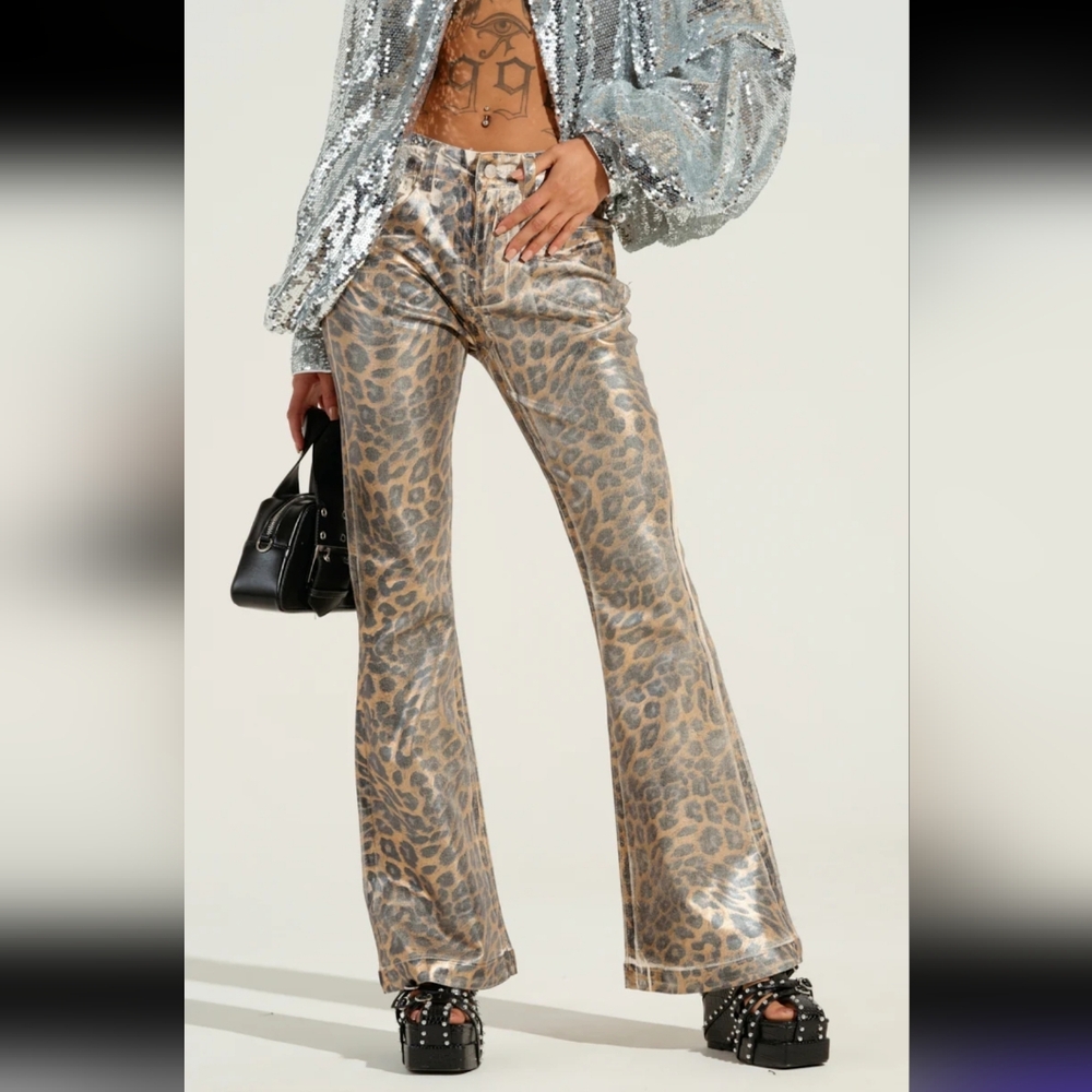 GOLDEN CHEETAH PANT - 1X